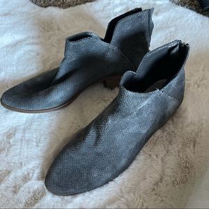 Dolce Vita Gray Perforated Karsen Ankle Boots 8.5